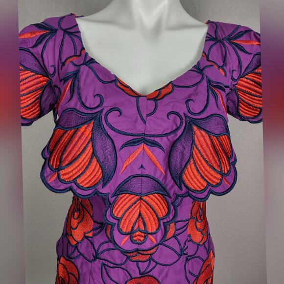 Alice McCall Ms Rose Embroidered Floral Mini Dress Size 6 - Picture 14 of 16